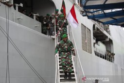 Satgas Pamtas Yonif 713/Satya Tama kembali ke Gorontalo