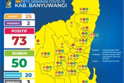 Pasien positif COVID-19 di Banyuwangi bertambah tiga orang menjadi 73 kasus