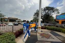 Paskibra Upacara HUT Ke-75 RI  Banjarmasin hanya 8 orang