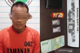 Buruh harian lepas di Desa Pagat ditangkap Polres HST beserta lima paket sabu