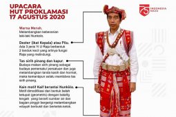 Makna tenun kaif dari NTT yang dipakai Jokowi saat upacara