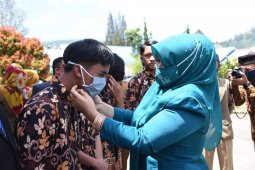 TP-PKK Aceh Tengah peringati HUT ke 75 RI dengan bagi masker