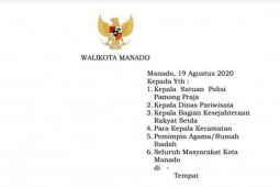 Perayaan thanksgiving Manado 30 Agustus sederhana dengan protokol kesehatan