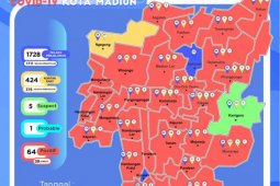 Warga Kota Madiun terkonfirmasi positif COVID-19 menjadi 64 orang