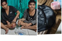 Dua pelaku penjembretan di Titi Penceng Stabat Langkat diamankan warga