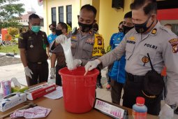 Polres Singkawang musnahkan barang bukti Narkotika dari pelaku AS dan EDY