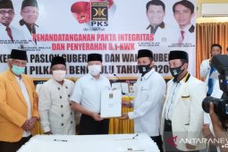 Tiga pasangan bakan calon gubernur-wagub Bengkulu yang diusung parpol