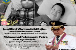 Gubernur Jambi sampaikan duka mendalam atas wafatnya putra bungsu Wali Kota Jambi