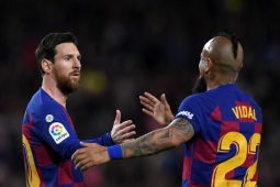 Segera gabung Inter, Vidal dapat  pesan perpisahan dari Lionel Messi