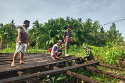 Masyarakat sangat antusias sambut kegiatan TMMD Kodim 1015/Spt