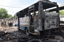 Kebakaan Garasi Bus di Madiun
