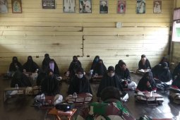 Satgas TMMD Kodim 1015/Spt beri penyuluhan Wasbang di Pontren Darul Iman