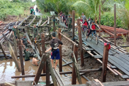 Peningkatan infrastruktur desa  tertinggal di Kotim terbantu dengan TMMD
