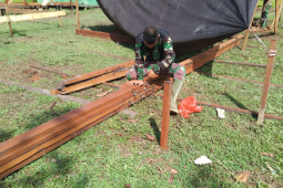 Pembangunan Pos Terpadu Terus Digenjot Oleh Tim TMMD