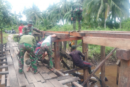 Renovasi Jembatan Handil Samsu sudah 50 persen