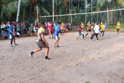 Turnamen Bola Voli meriahkan pelaksanaan TMMD di Pulau Hanaut