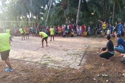 Warga selalu ramai menyaksikan langsung pertandingan Bola Voli