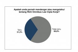 Survei sebut hanya 31,2 persen publik tahu "Omnibus Law" UU Ciptaker
