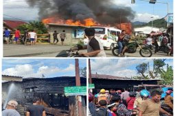 Rumah kontrakan hangus terbakar di simpang Tukka Pandan