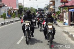 Brimob Polda Sumut patroli skala besar cegah penyebaran COVID-19