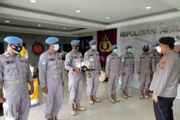 Delapan Polisi Bali pulang setelah misi ke Afrika Tengah