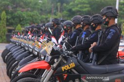 Satuan Brimob  Polda Maluku gelar apel kesiapsiagaan antisipasi unjuk rasa