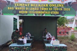 Satgas TMMD siapkan fasilitas belajar daring di Atinggola