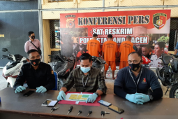Polisi ringkus tiga Pencuri sepeda motor di Banda Aceh