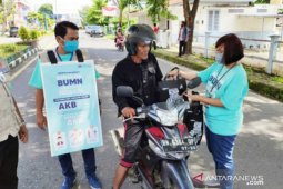 Jasa Raharja-Satgas Bencana BUMN Babel bagikan 2.500 masker gratis