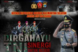 Kapolda Kalsel Irjen Pol Nico Afinta ucapkan selamat HUT TNI