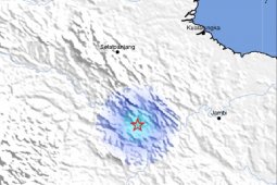 Gempa Batanghari Minggu malam termasuk gempabumi dangkal