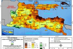 BMKG: Sebagian wilayah Jatim berpotensi hujan disertai angin kencang