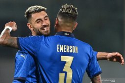 Grifo mengukir dwigol saat Italia menang 4-0 atas Estonia