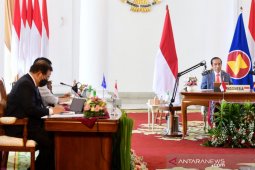 Presiden Jokowi hadiri sejumlah konferensi bersama negara mitra secara virtual