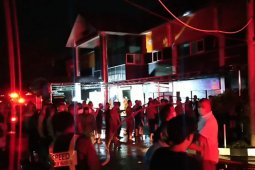 Gedung RTMC Polda Jatim terbakar