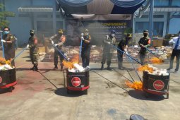 Bea Cukai Sidoarjo musnahkan rokok ilegal senilai Rp7,5 miliar