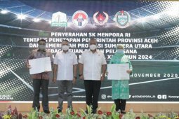 Sumut terima SK tuan rumah PON  dari Menpora