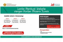 Pendaftaran lomba web berbahasa Sunda diperpanjang