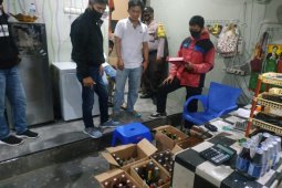 Polres Lebak sita ratusan botol minuman keras