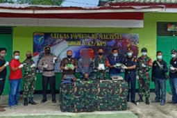 Satgas Pamtas tangkap pelaku penyelundupan paket sabu