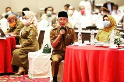 Bupati Pringsewu ikuti rakor pengendalian COVID-19 tingkat Provinsi Lampung