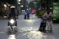 Banjir dan pohon tumbang di Surabaya