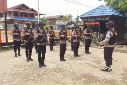 Brimob pengamanan Pilkada kabupaten Bintuni bergeser dari ibukota menuju Babo