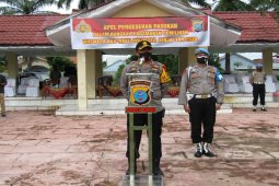 Kapolres Binjai pimpin apel pergeseran pasukan pengamanan pilkada