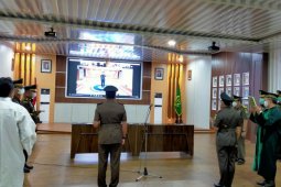 Kajati Sumut lantik tiga Kejari secara virtual