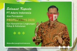 PT Adaro Indonesia raih penghargaan Proper Emas dari KLHK