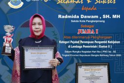 Sekda Pangkalpinang raih juara satu katagori pejabat perempuan pengambil kebijakan di lembaga pemerintahan