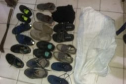 Polsek Stabat amankan pencuri 10 pasang sepatu