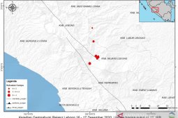 Bengkulu diguncang gempa 5 Skala Richter Kamis dini hari