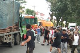 Bus rombongan pesta asal Medan tabrakan di Simalungun, tujuh luka